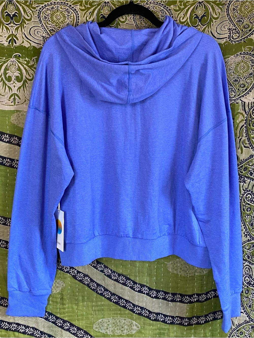 NWT Vuori Bright Iris Heather Halo Modern Full Zip Hoodie Large Top Rated - Picture 10 of 15